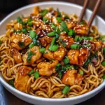 Sticky Garlic Chicken Noodles