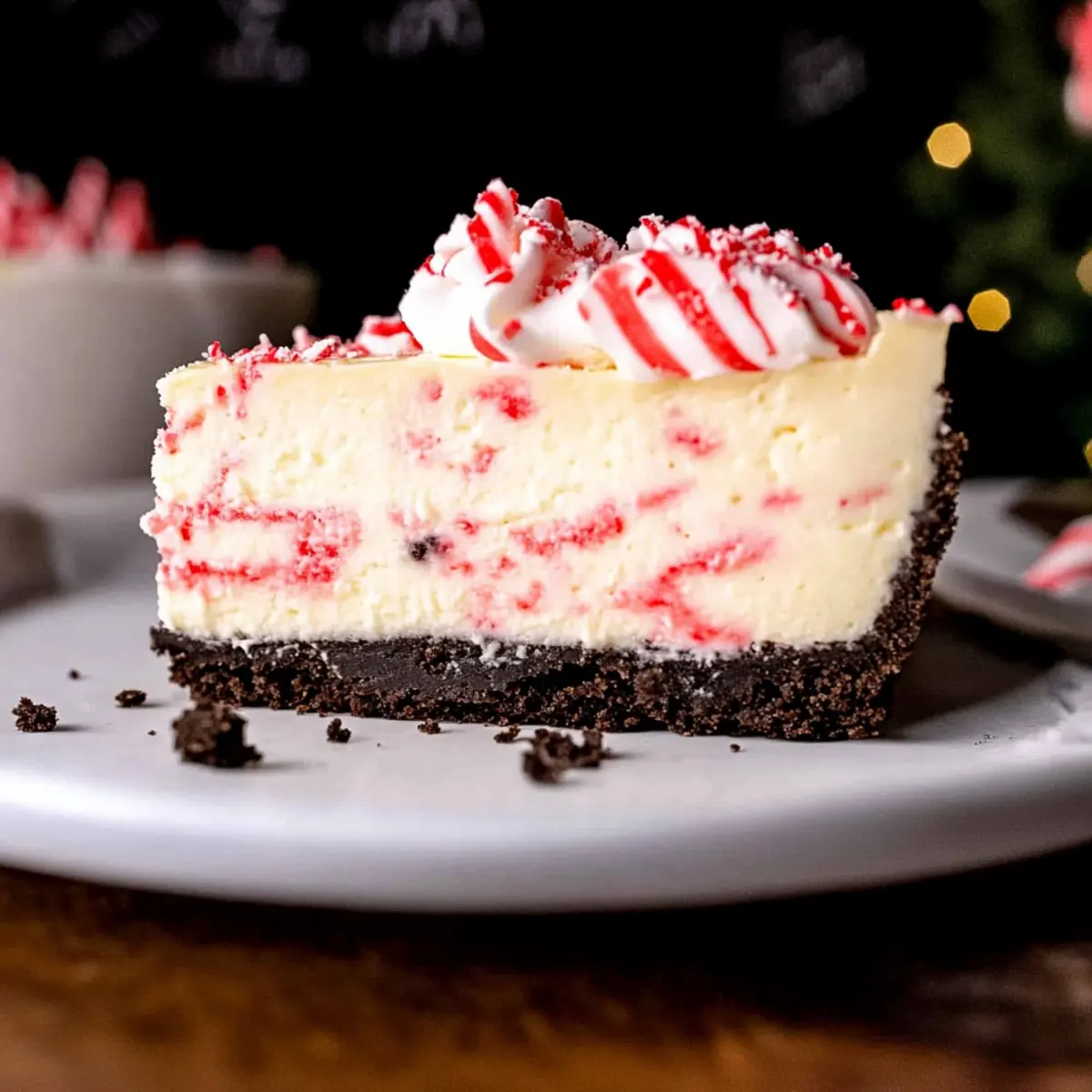 White Chocolate Peppermint Cheesecake