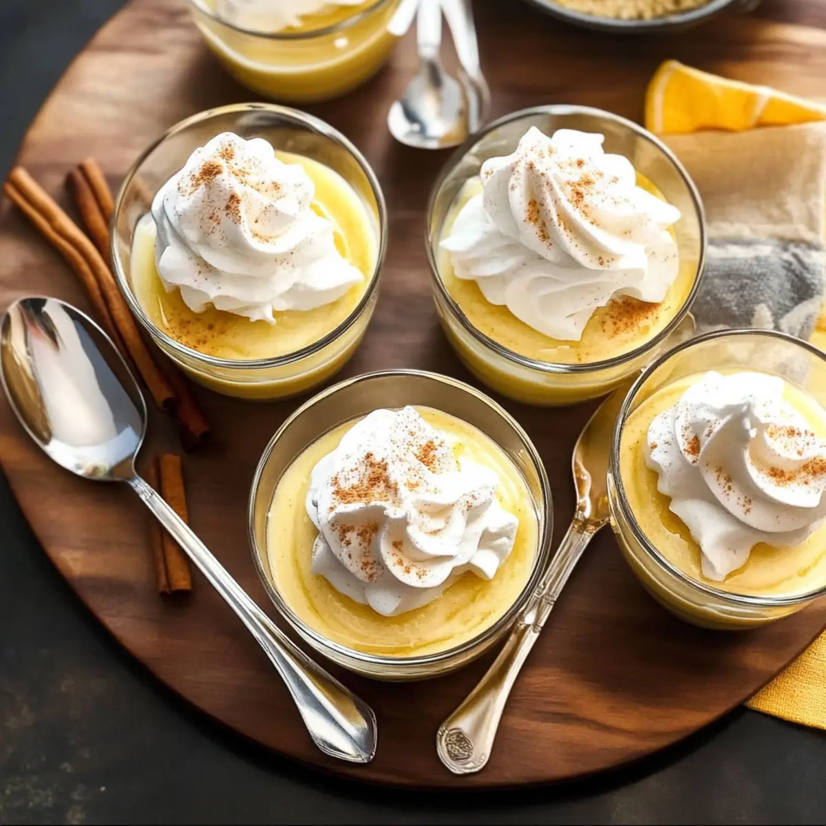 Winter Spice Vanilla Pudding with Brandied Whipped Cream