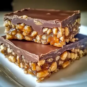 Caramel Chocolate Crunch Bars