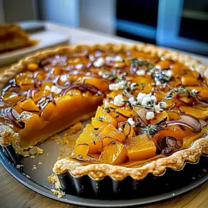 Caramelized Onion Butternut Squash Tart