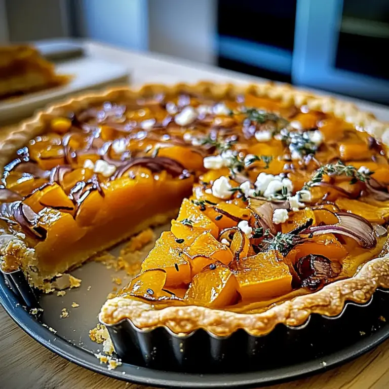Caramelized Onion Butternut Squash Tart