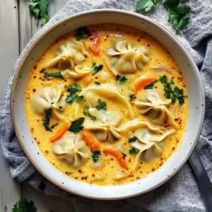 Thai Coconut Curry Dumpling Soup